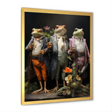 Dressed Frog Ballet - Frog Canvas Wall Art