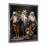 Dressed Frog Ballet - Frog Canvas Wall Art