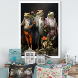 Dressed Frog Ballet - Frog Canvas Wall Art