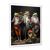 Dressed Frog Ballet - Frog Canvas Wall Art