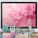 Gold And Pink Minimal Abstract River - Floral Canvas Wall Art