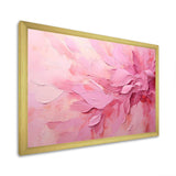 Gold And Pink Minimal Abstract River - Floral Canvas Wall Art