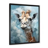 Blue Giraffes In Harmony - Giraffe Wall Art Prints