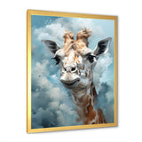 Blue Giraffes In Harmony - Giraffe Wall Art Prints