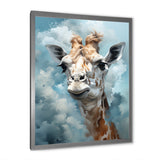 Blue Giraffes In Harmony - Giraffe Wall Art Prints