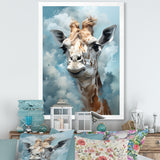Blue Giraffes In Harmony - Giraffe Wall Art Prints