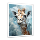 Blue Giraffes In Harmony - Giraffe Wall Art Prints