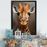 Selfie Giraffe In Sepia Tone - Giraffe Wall Art Prints