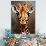 Selfie Giraffe In Sepia Tone - Giraffe Wall Art Prints