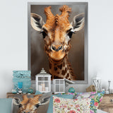 Selfie Giraffe In Sepia Tone - Giraffe Wall Art Prints