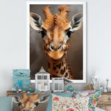 Selfie Giraffe In Sepia Tone - Giraffe Wall Art Prints