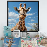 Brown Giraffe Dreamy Long Neck - Giraffe Living Room Wall Art