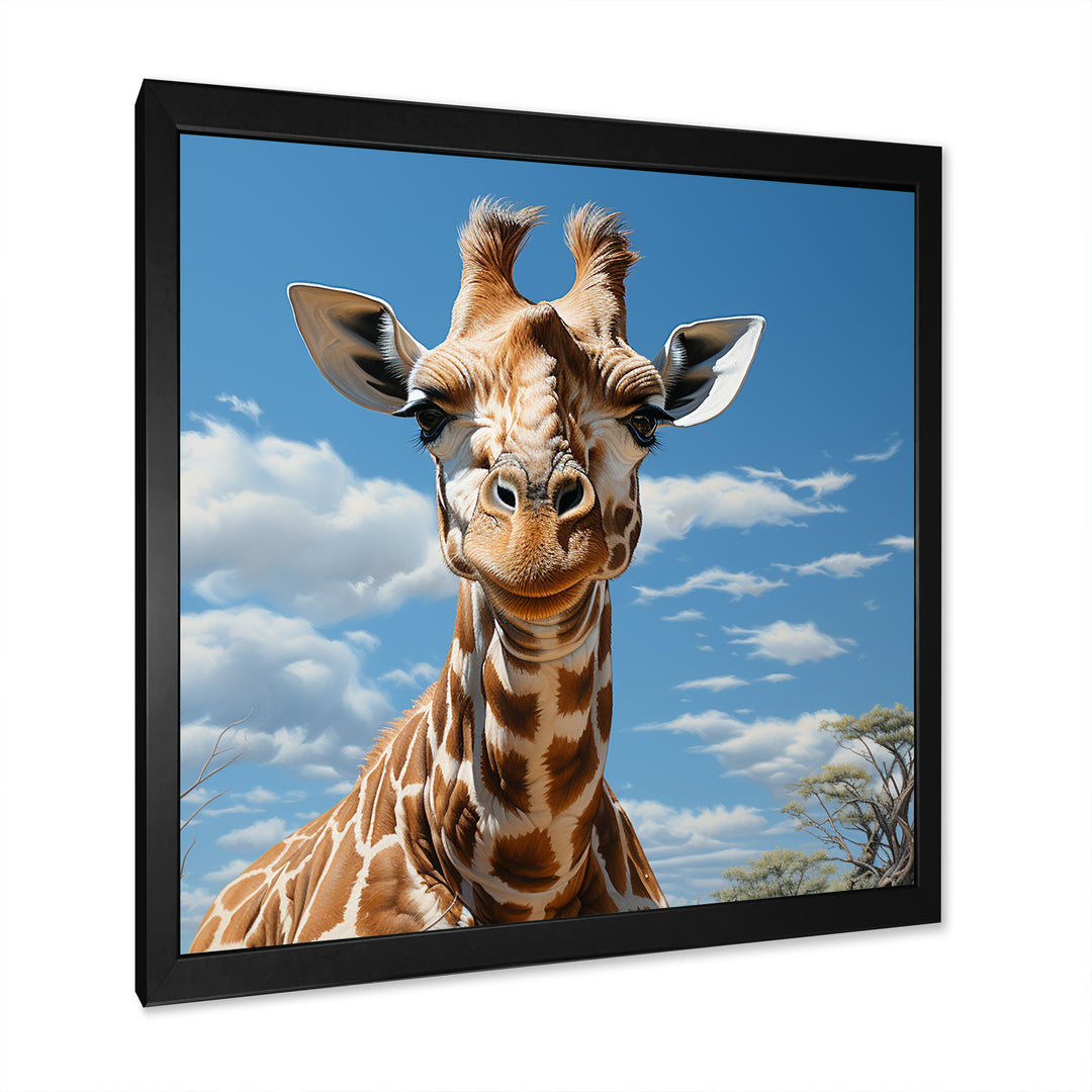 Brown Giraffe Dreamy Long Neck - Giraffe Living Room Wall Art