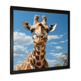 Brown Giraffe Dreamy Long Neck - Giraffe Living Room Wall Art