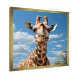 Brown Giraffe Dreamy Long Neck - Giraffe Living Room Wall Art
