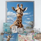 Brown Giraffe Dreamy Long Neck - Giraffe Living Room Wall Art