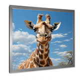 Brown Giraffe Dreamy Long Neck - Giraffe Living Room Wall Art