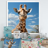 Brown Giraffe Dreamy Long Neck - Giraffe Living Room Wall Art