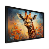 Brown Giraffe Expressionist Grace - Giraffe Canvas Wall Art
