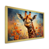 Brown Giraffe Expressionist Grace - Giraffe Canvas Wall Art