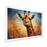Brown Giraffe Expressionist Grace - Giraffe Canvas Wall Art