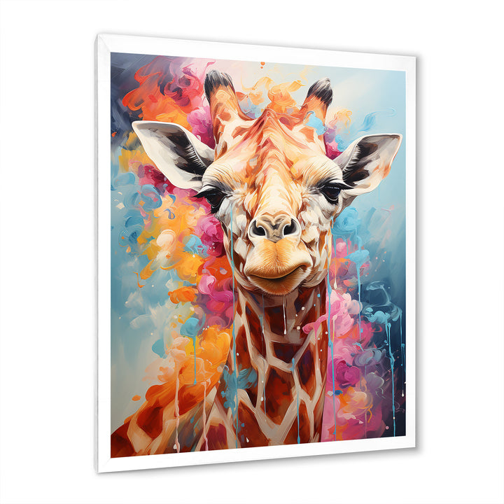 Popart Art Multicolor Giraffe Grace - Giraffe Wall Decor