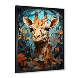 Teal Fantasy Tall Tale - Brown Giraffe Wall Art