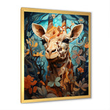 Teal Fantasy Tall Tale - Brown Giraffe Wall Art