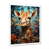 Teal Fantasy Tall Tale - Brown Giraffe Wall Art
