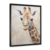 Minimalism Beige Giraffe Portrait - Giraffe Bedroom Wall Art