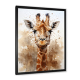 Giraffe In Sandy Brown - Giraffe Living Room Wall Art
