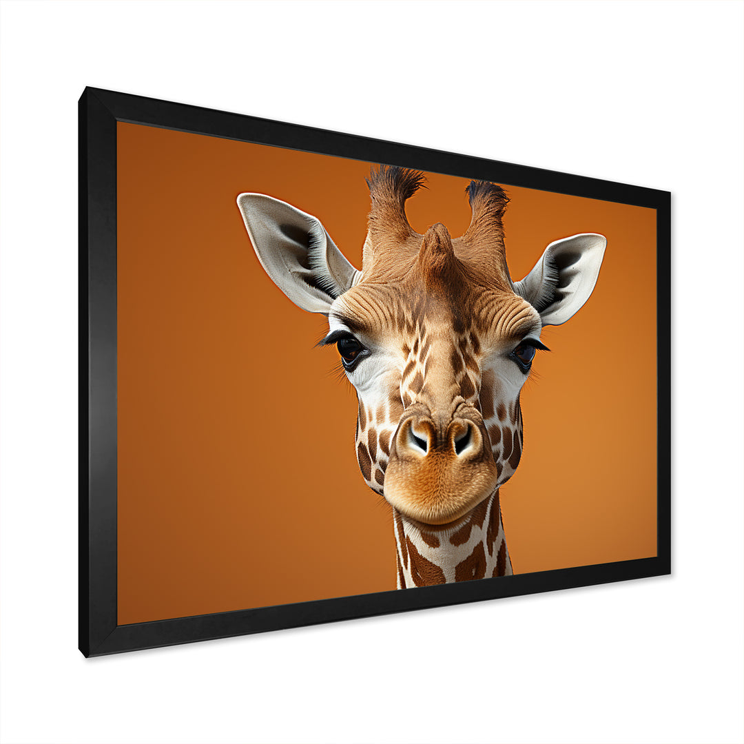 Brown Giraffe Savannah Sentinel - Giraffe Canvas Wall Art