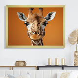 Brown Giraffe Savannah Sentinel - Giraffe Canvas Wall Art