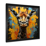Yellow Giraffe Street Art - Giraffe Wall Decor