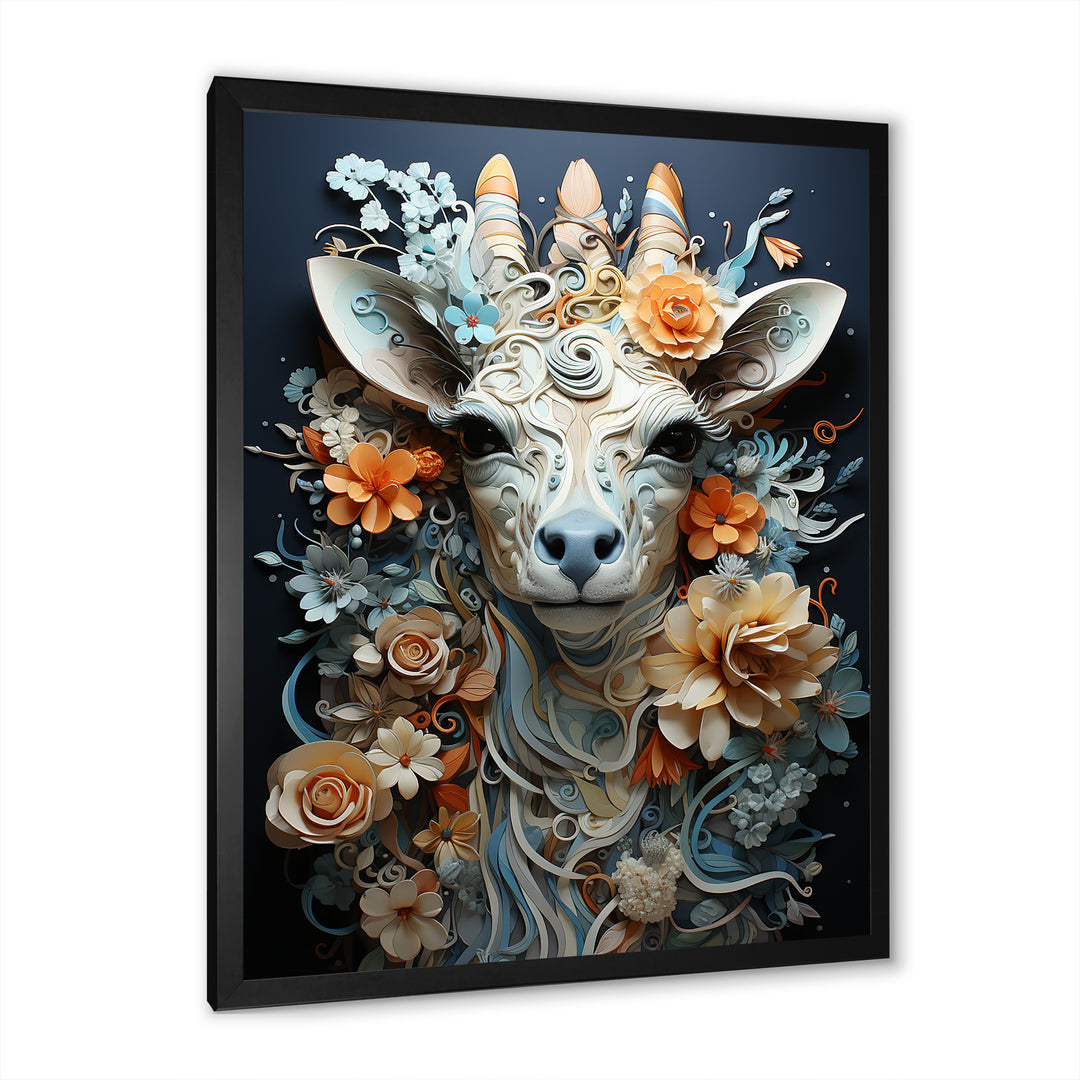 Grey Giraffe Surreal Savanna - Giraffe Wall Art Prints