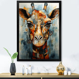 Modern Giraffe Brown Portrait - Brown Giraffe Wall Art