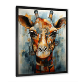 Modern Giraffe Brown Portrait - Brown Giraffe Wall Art