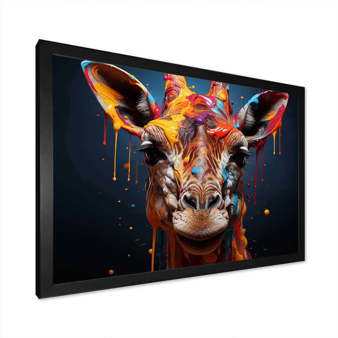 Multicolor Giraffe Urban Graze - Giraffe Home Decor Art