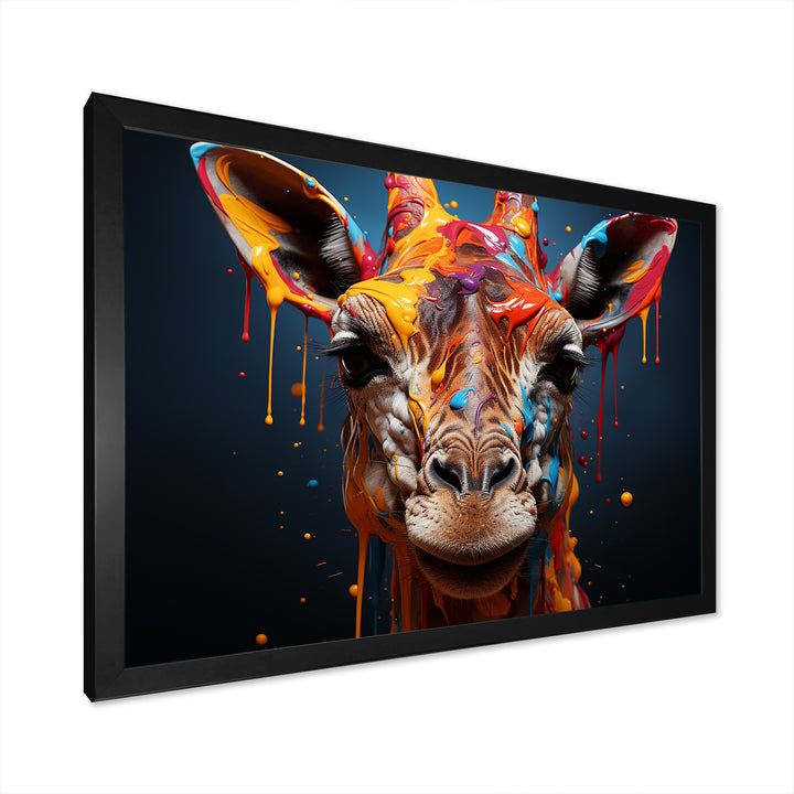 Multicolor Giraffe Urban Graze - Giraffe Home Decor Art