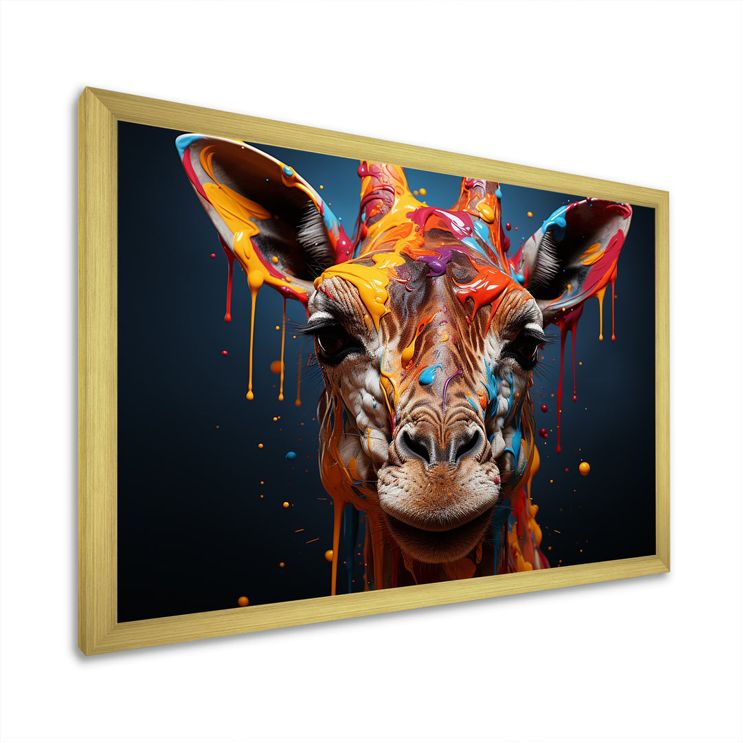 Multicolor Giraffe Urban Graze - Giraffe Home Decor Art