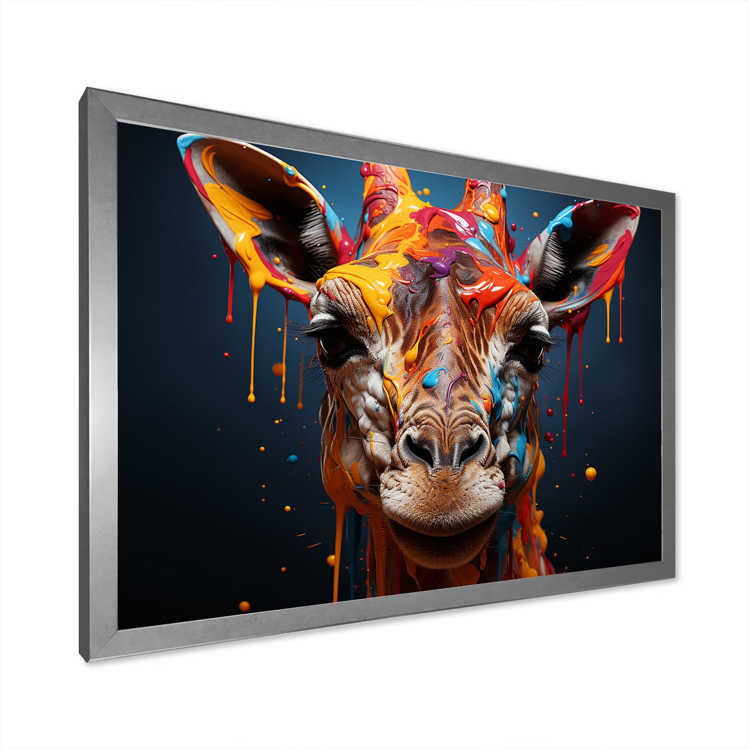 Multicolor Giraffe Urban Graze - Giraffe Home Decor Art
