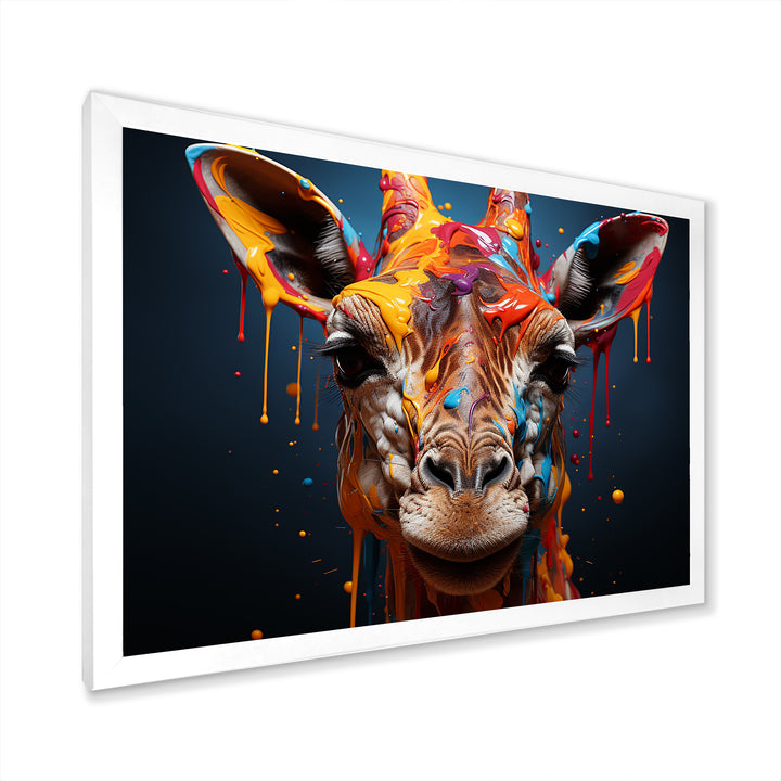 Multicolor Giraffe Urban Graze - Giraffe Home Decor Art