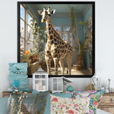 Cute Giraffe Farmhouse Harmony - Giraffe Living Room Wall Art