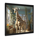 Cute Giraffe Farmhouse Harmony - Giraffe Living Room Wall Art