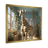 Cute Giraffe Farmhouse Harmony - Giraffe Living Room Wall Art