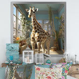 Cute Giraffe Farmhouse Harmony - Giraffe Living Room Wall Art
