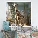 Cute Giraffe Farmhouse Harmony - Giraffe Living Room Wall Art