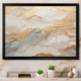 Beige And Gold Glacier Stone Art III - Abstract Canvas Wall Art