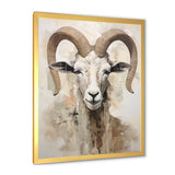 Soft Color Goat Portrait - Goat Bedroom Wall Art