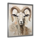 Soft Color Goat Portrait - Goat Bedroom Wall Art